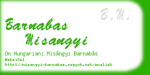 barnabas misangyi business card
