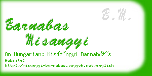 barnabas misangyi business card